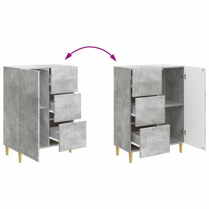 Sideboard Concrete Grey 66 x 34.5 x 90 cm Engineered Wood