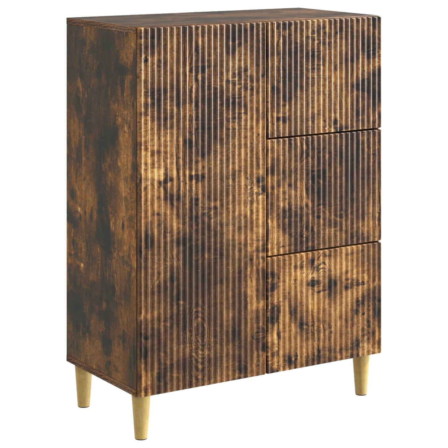Sideboard Smoked Oak 66 x 34.5 x 90 cm Engineered Wood