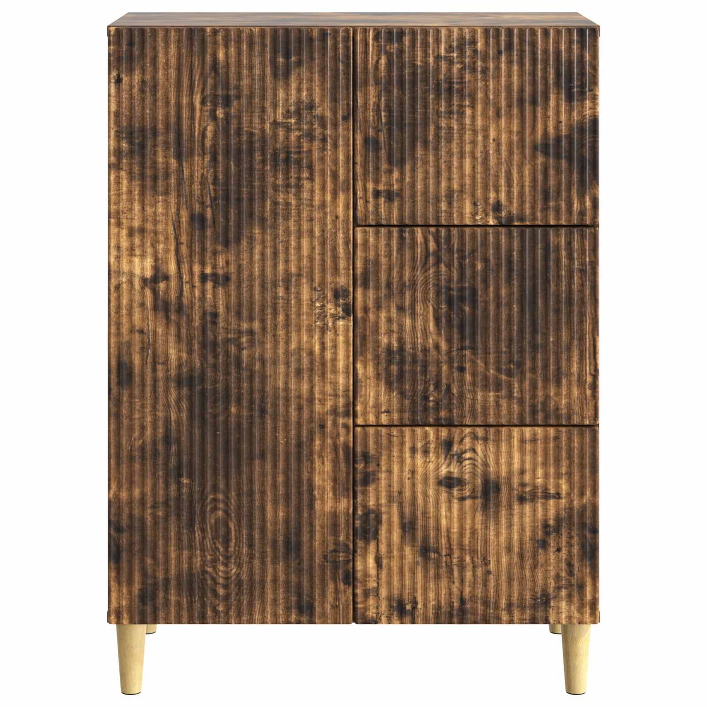 Sideboard Smoked Oak 66 x 34.5 x 90 cm Engineered Wood