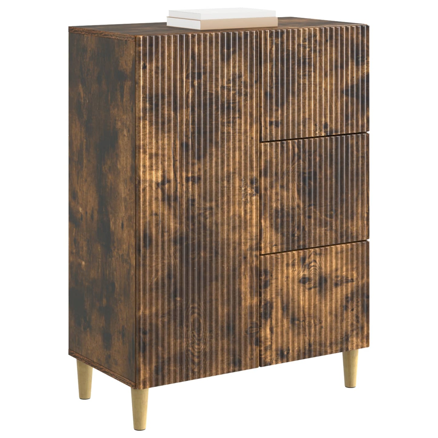 Sideboard Smoked Oak 66 x 34.5 x 90 cm Engineered Wood