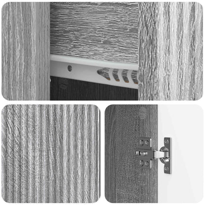 Sideboard Grey Sonoma 66 x 34.5 x 90 cm Engineered Wood
