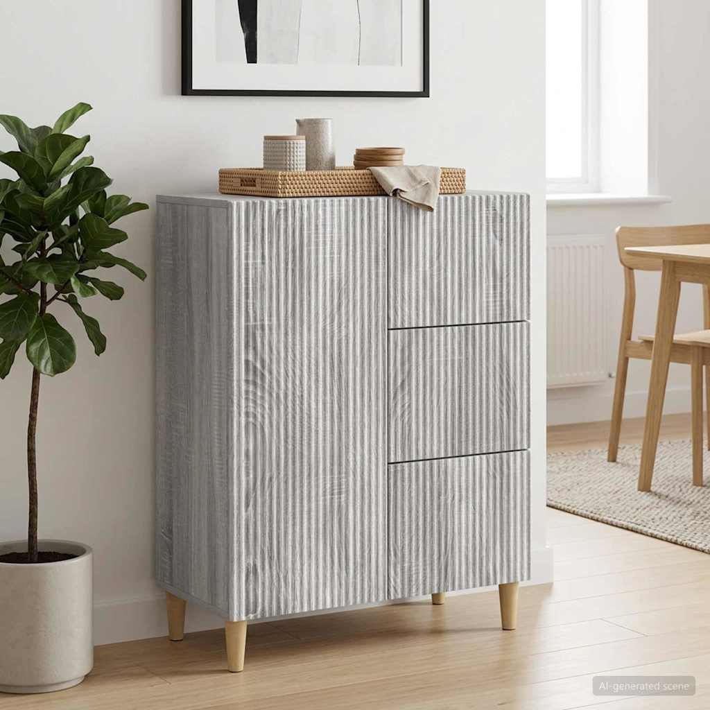 Sideboard Grey Sonoma 66 x 34.5 x 90 cm Engineered Wood