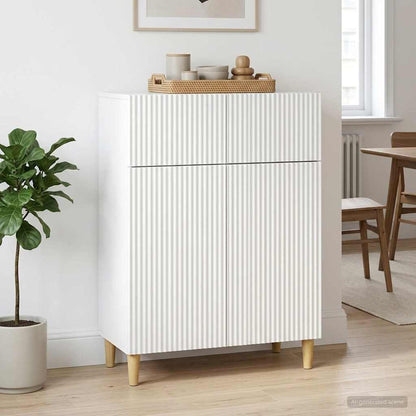 Sideboard with Drawer White 66 x 34.5 x 90 cm Engineered Wood