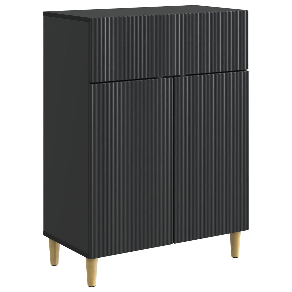 Sideboard with Drawer Black 66 x 34.5 x 90 cm Engineered Wood