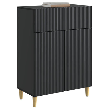 Sideboard with Drawer Black 66 x 34.5 x 90 cm Engineered Wood