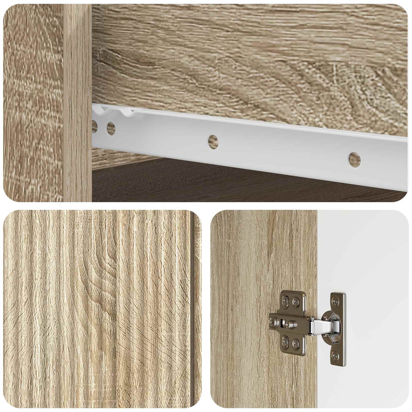 Sideboard Sonoma Oak 66 x 34.5 x 90 cm Engineered Wood