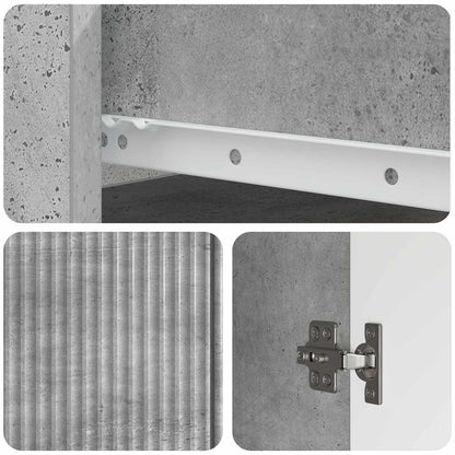 Sideboard Concrete Grey 66 x 34.5 x 90 cm Engineered Wood