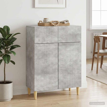 Sideboard Concrete Grey 66 x 34.5 x 90 cm Engineered Wood