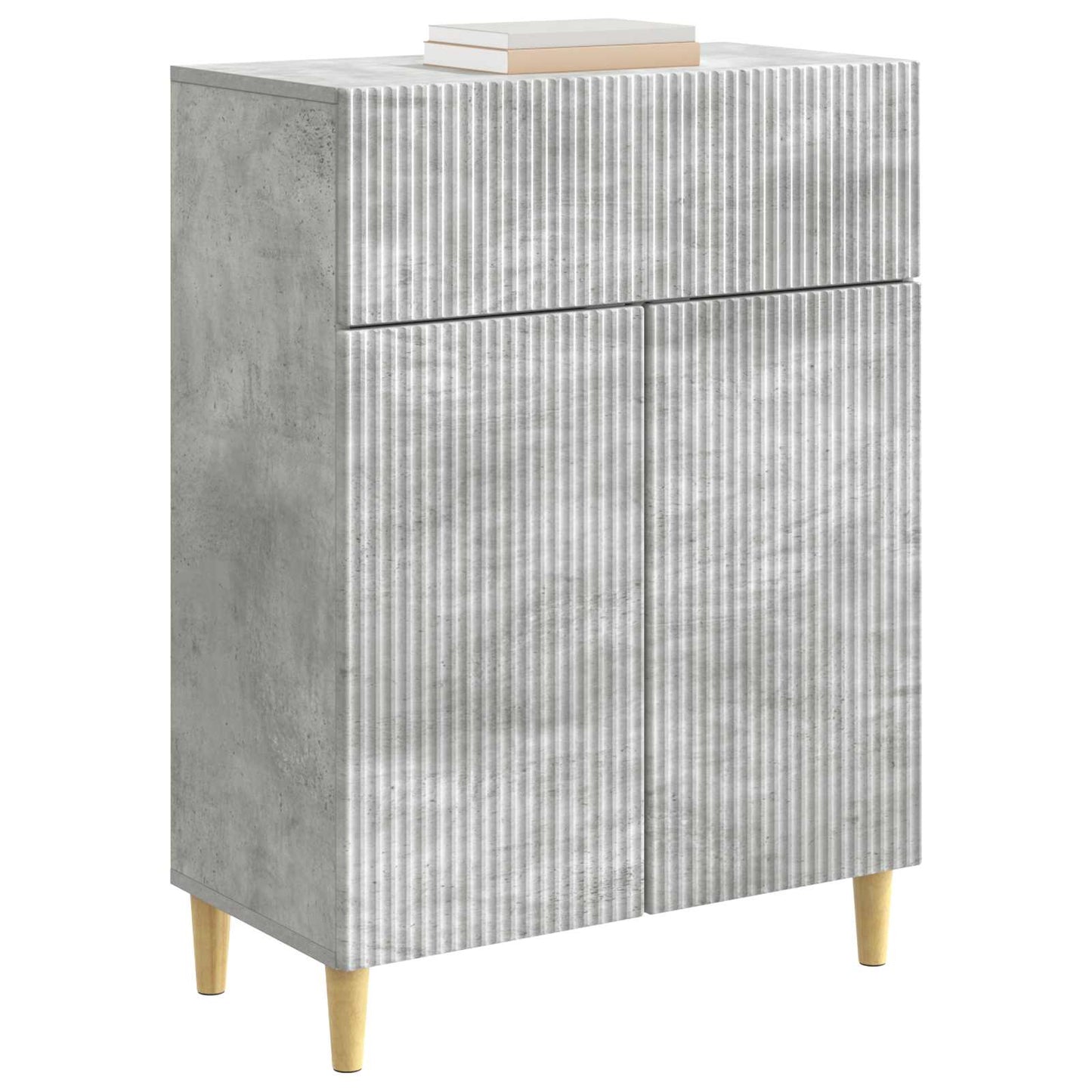 Sideboard Concrete Grey 66 x 34.5 x 90 cm Engineered Wood