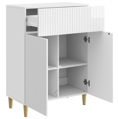 Sideboard High Gloss White 66 x 34.5 x 90 cm Engineered Wood