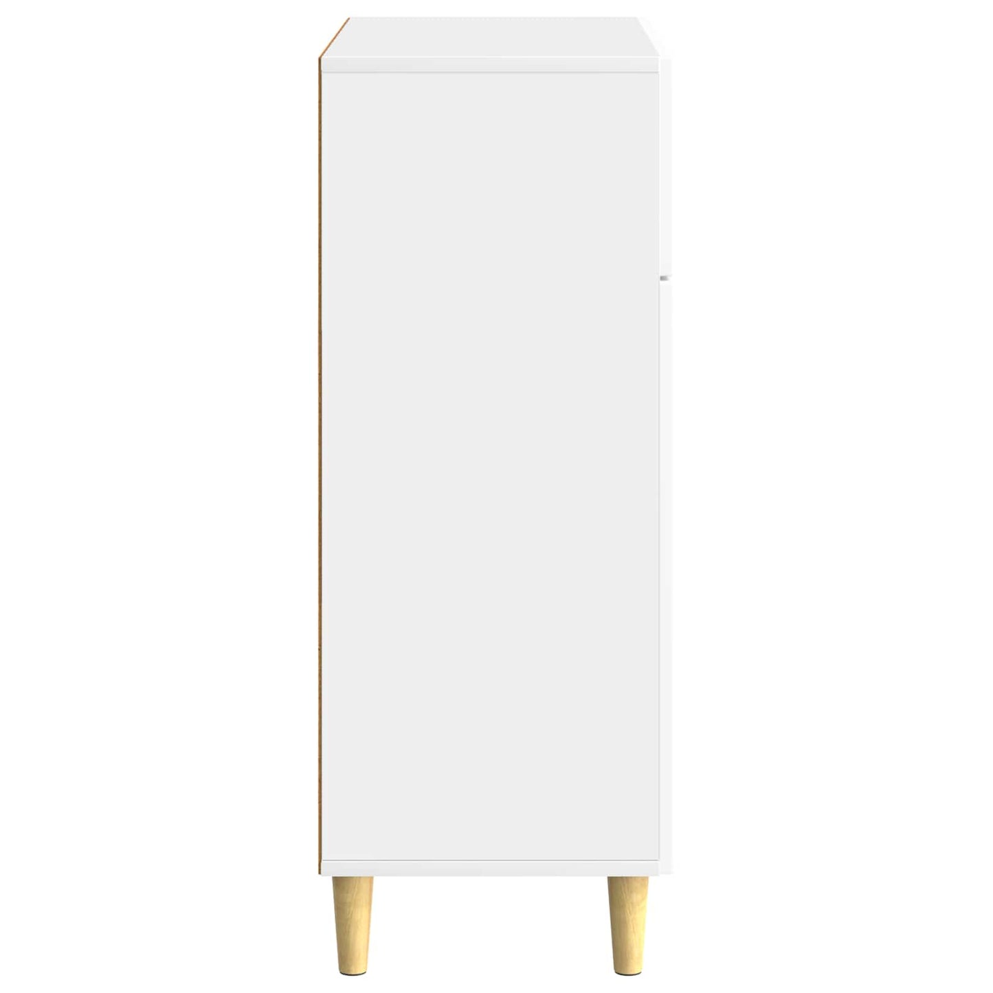 Sideboard High Gloss White 66 x 34.5 x 90 cm Engineered Wood