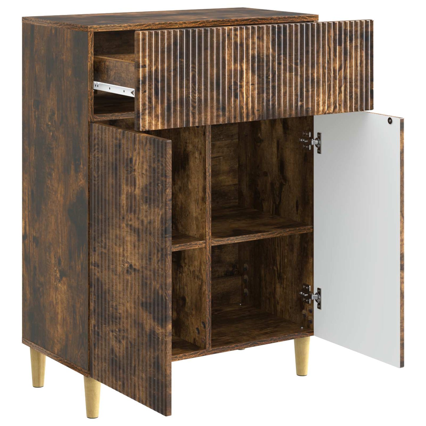 Sideboard Smoked Oak 66 x 34.5 x 90 cm Engineered Wood