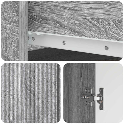 Sideboard Grey Sonoma 66 x 34.5 x 90 cm Engineered Wood