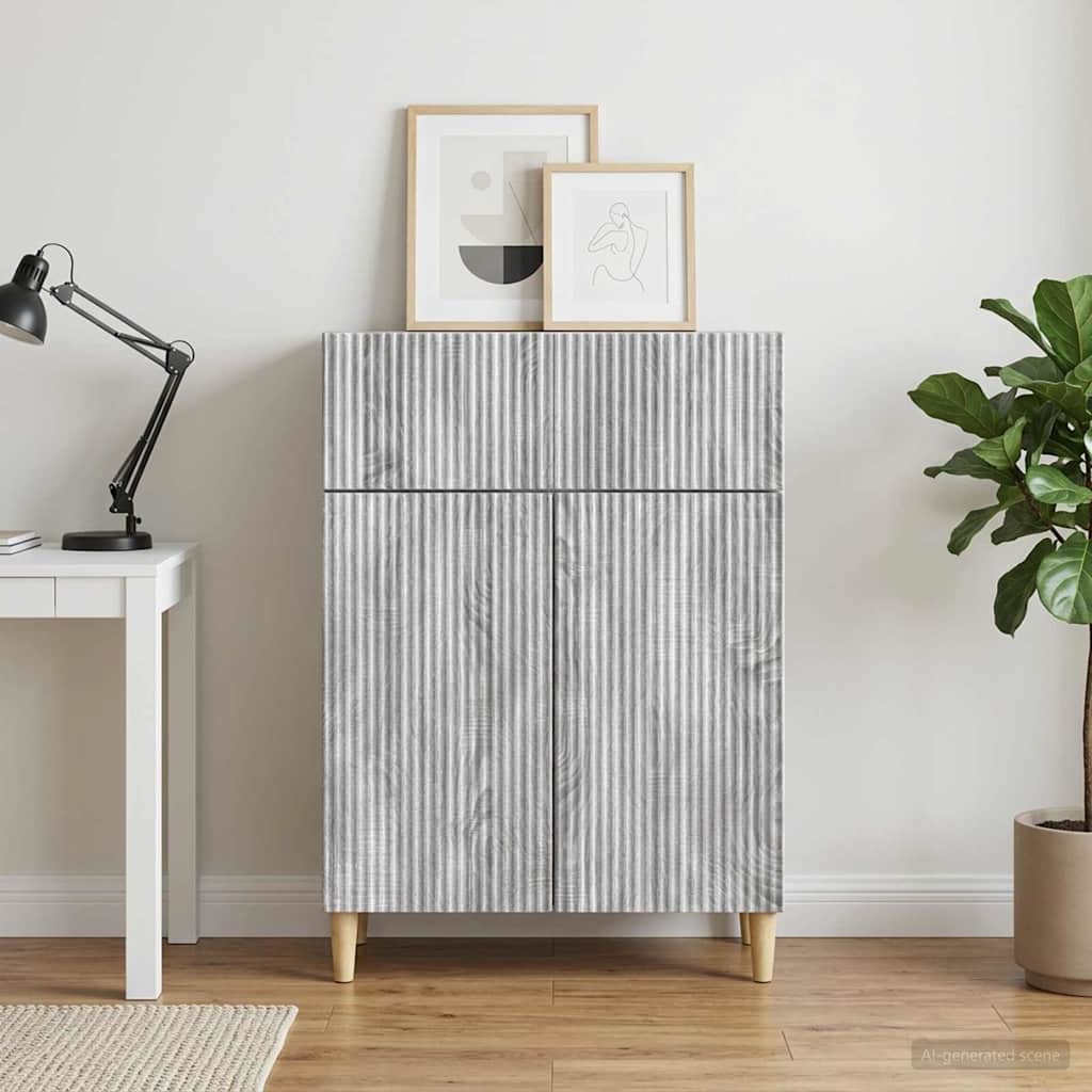 Sideboard Grey Sonoma 66 x 34.5 x 90 cm Engineered Wood