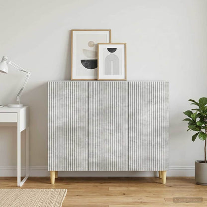 Sideboard Concrete Grey 89 x 34.5 x 80 cm Engineered Wood