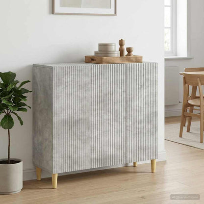 Sideboard Concrete Grey 89 x 34.5 x 80 cm Engineered Wood