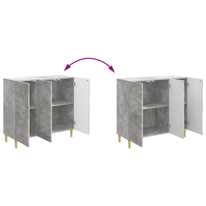 Sideboard Concrete Grey 89 x 34.5 x 80 cm Engineered Wood