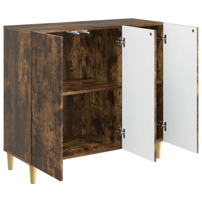 Sideboard Smoked Oak 89 x 34.5 x 80 cm Engineered Wood
