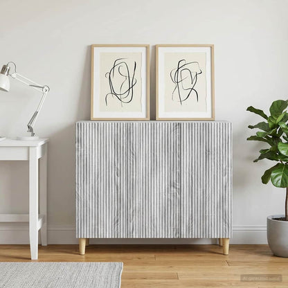 Sideboard Grey Sonoma 89 x 34.5 x 80 cm Engineered Wood