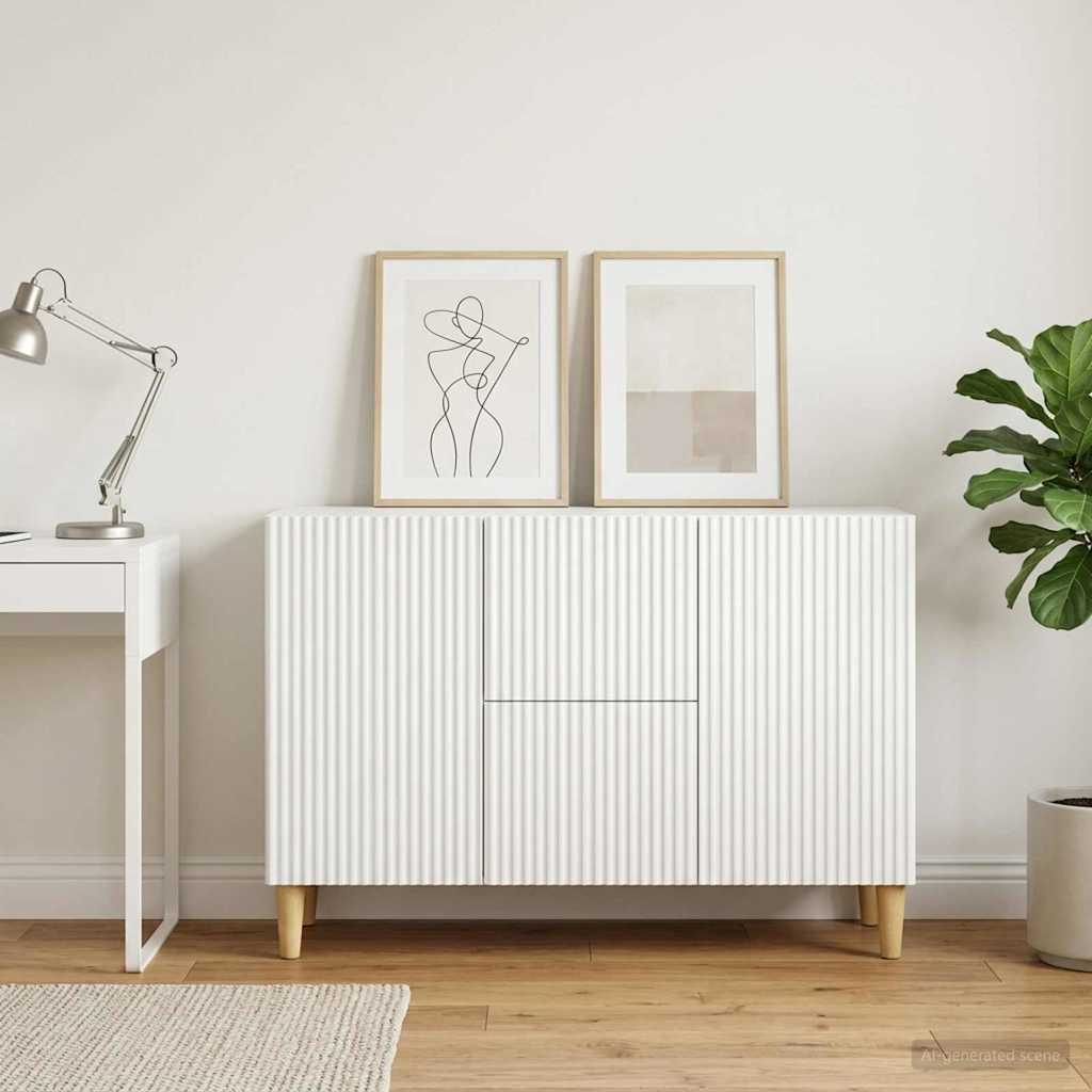 Sideboard with Drawer White 89 x 34.5 x 60 cm Engineered Wood