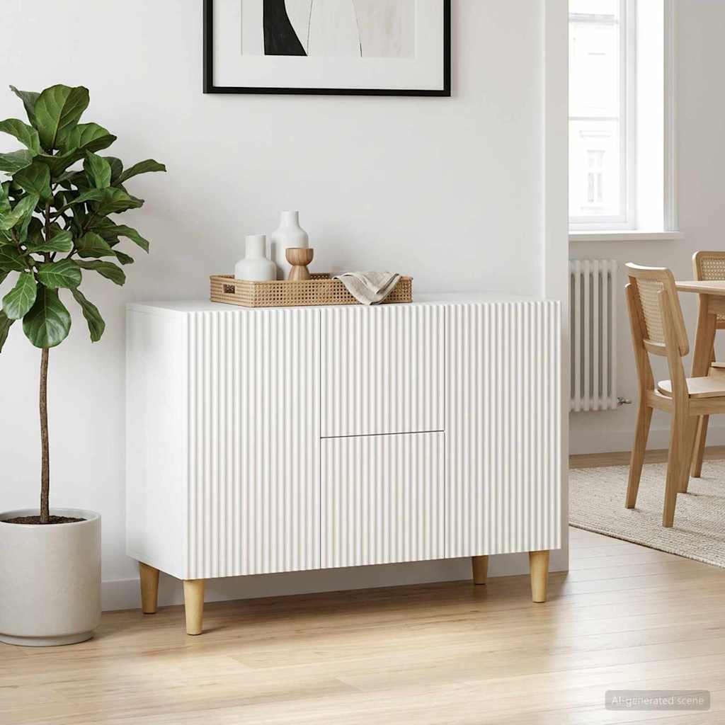 Sideboard with Drawer White 89 x 34.5 x 60 cm Engineered Wood