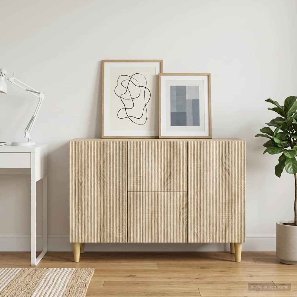 Sideboard Sonoma Oak 89 x 34.5 x 60 cm Engineered Wood