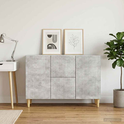 Sideboard Concrete Grey 89 x 34.5 x 60 cm Engineered Wood
