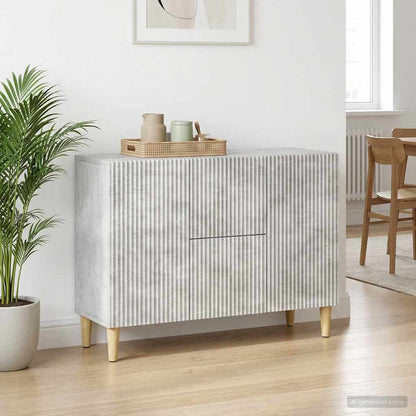 Sideboard Concrete Grey 89 x 34.5 x 60 cm Engineered Wood