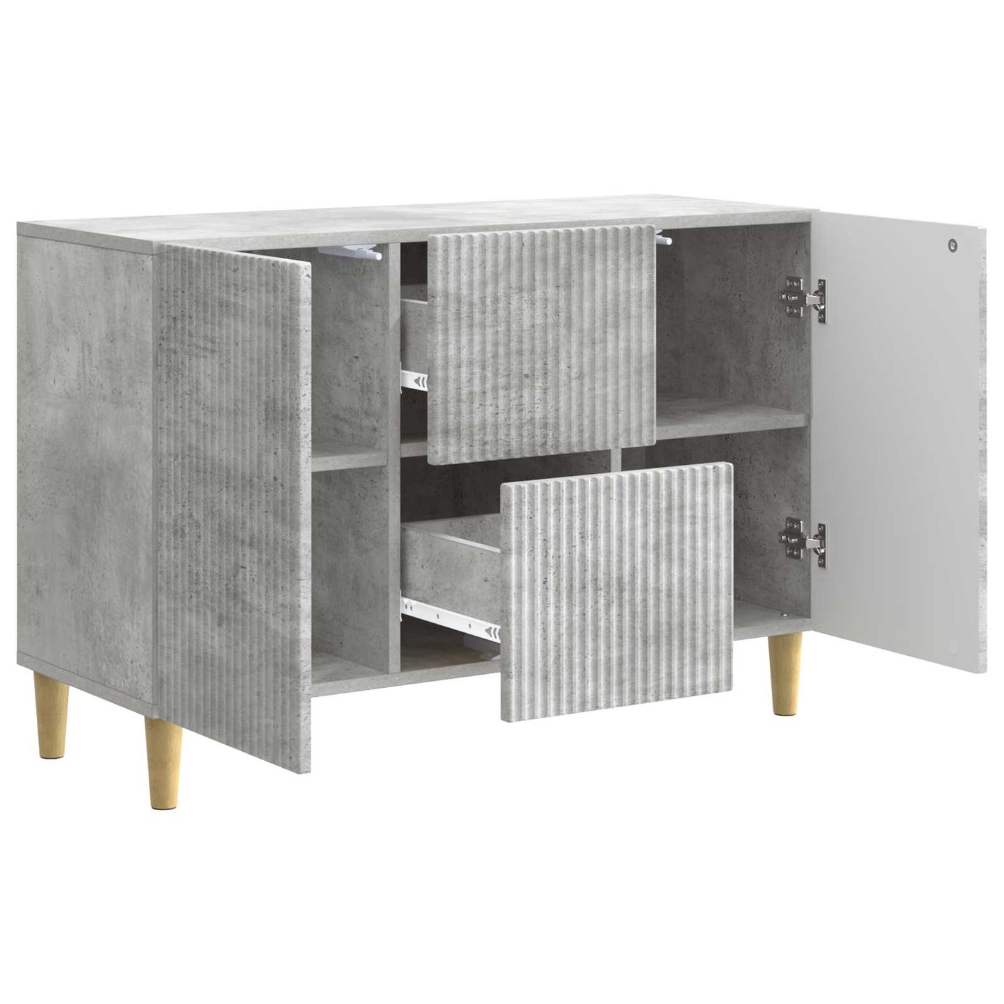 Sideboard Concrete Grey 89 x 34.5 x 60 cm Engineered Wood