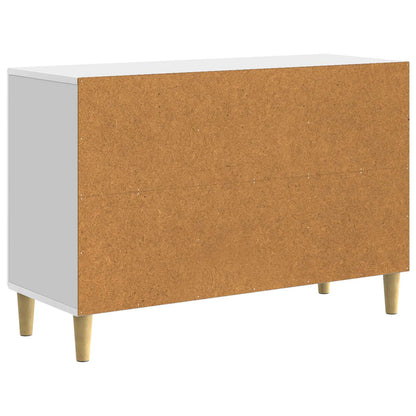 Sideboard High Gloss White 89 x 34.5 x 60 cm Engineered Wood