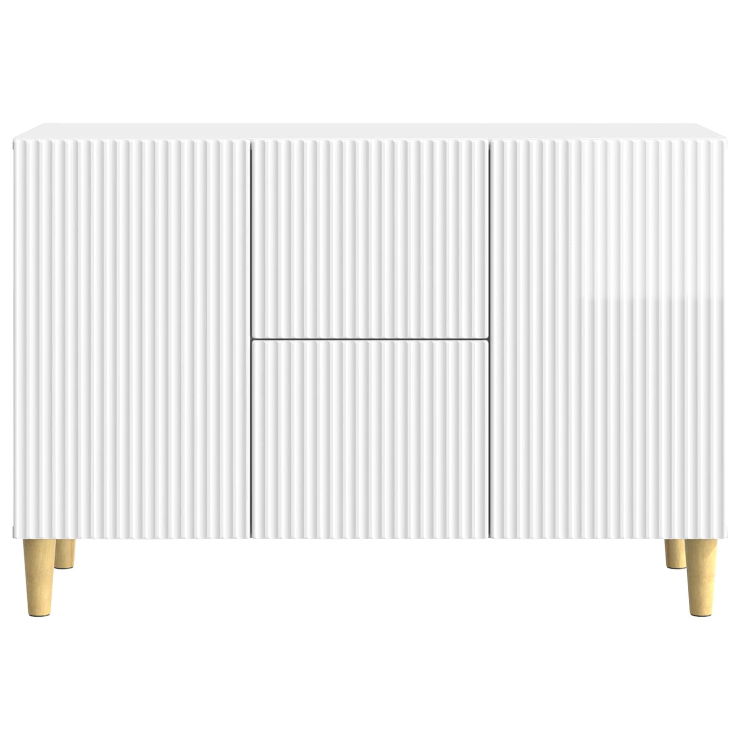 Sideboard High Gloss White 89 x 34.5 x 60 cm Engineered Wood