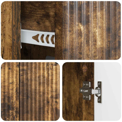 Sideboard Smoked Oak 89 x 34.5 x 60 cm Engineered Wood