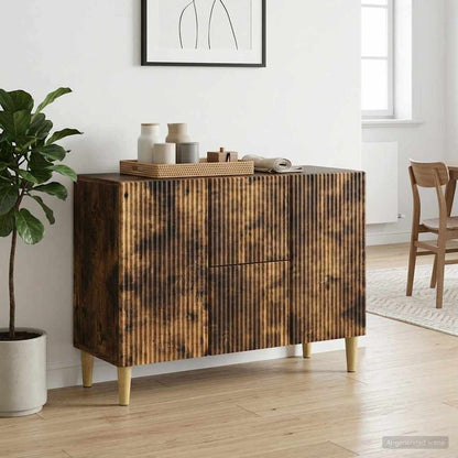 Sideboard Smoked Oak 89 x 34.5 x 60 cm Engineered Wood