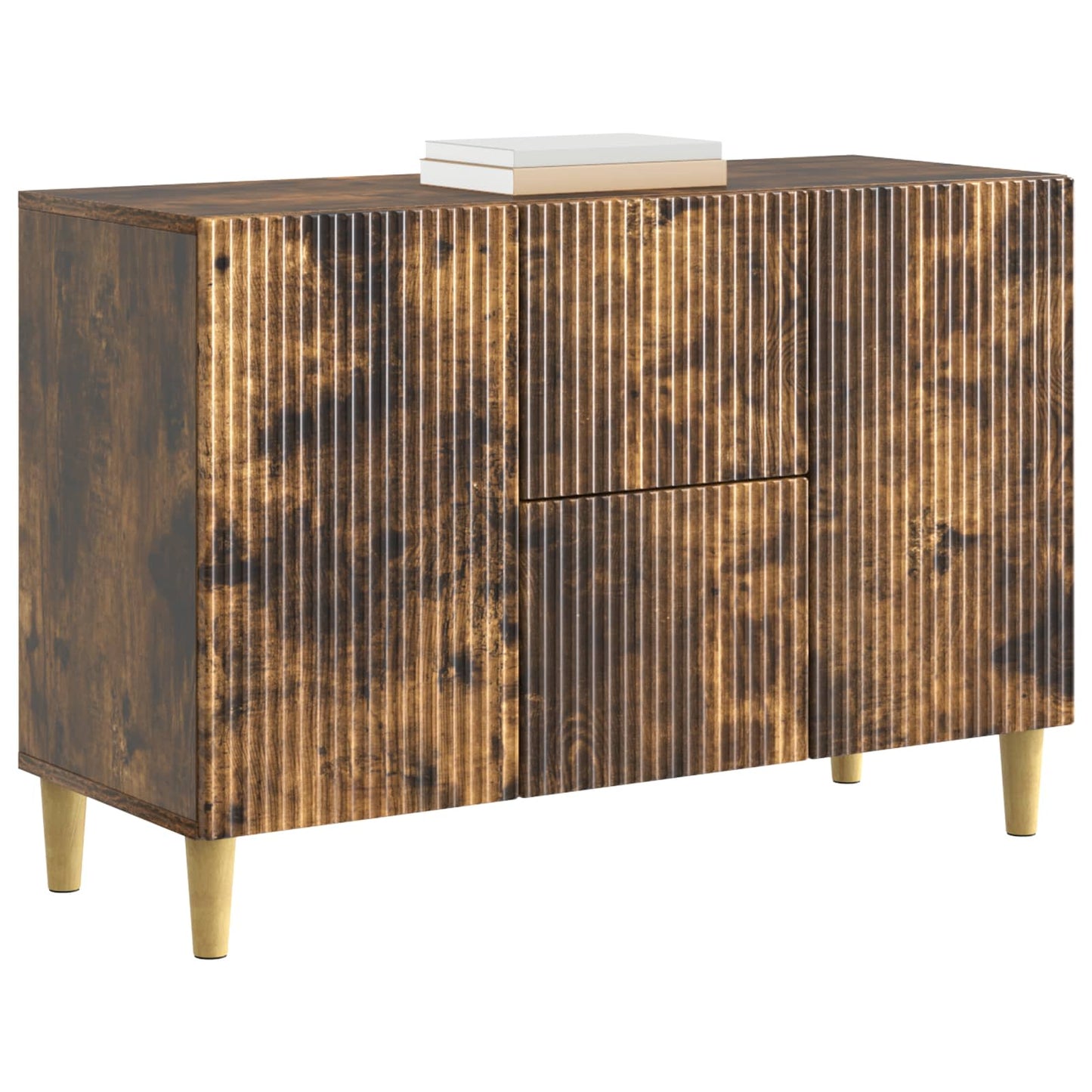 Sideboard Smoked Oak 89 x 34.5 x 60 cm Engineered Wood