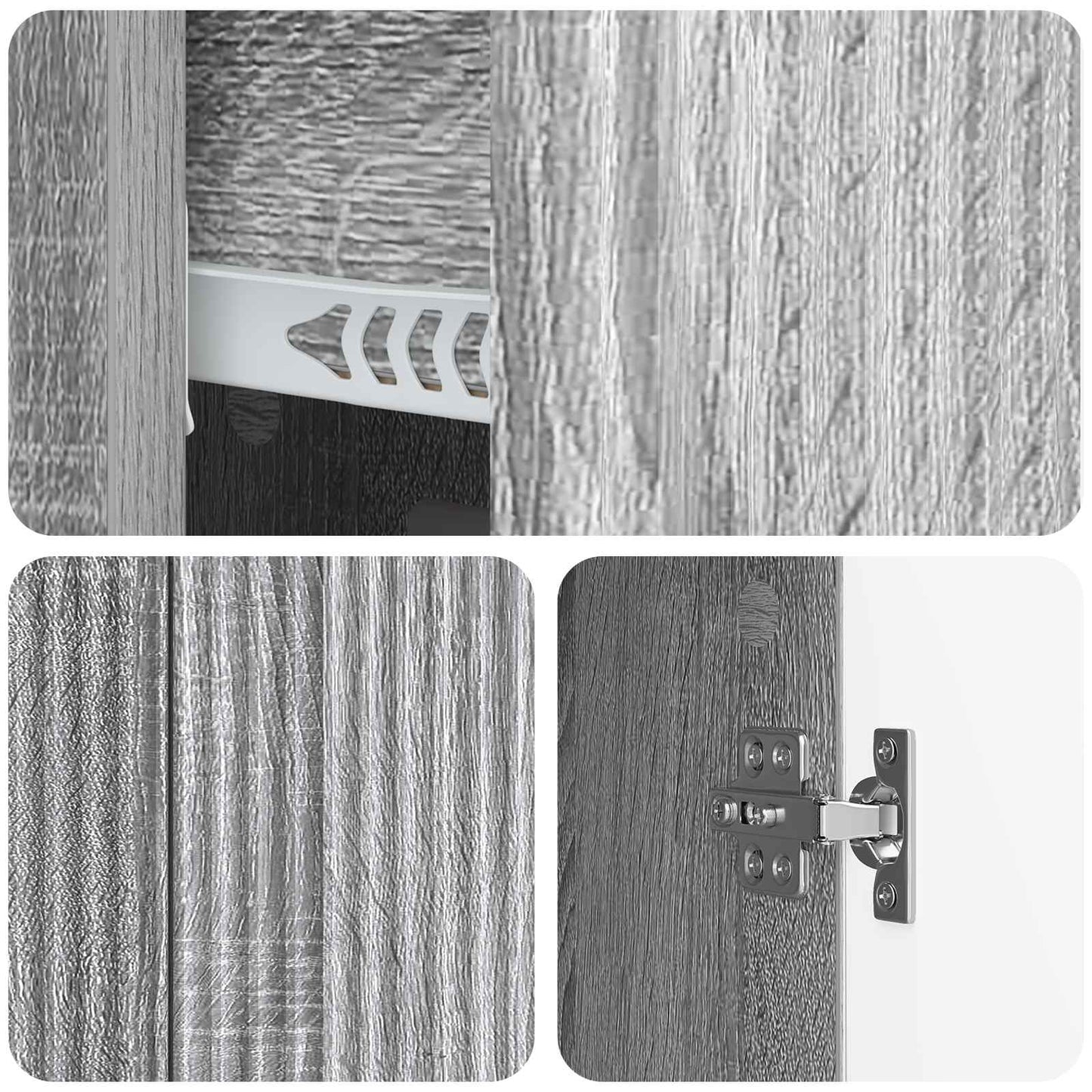 Sideboard Grey Sonoma 89 x 34.5 x 60 cm Engineered Wood