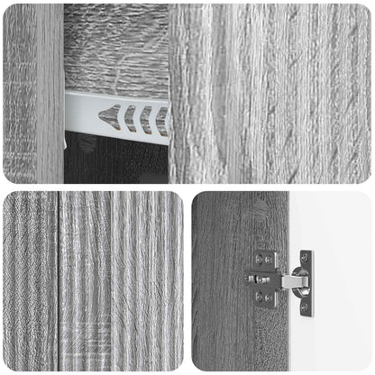 Sideboard Grey Sonoma 89 x 34.5 x 60 cm Engineered Wood