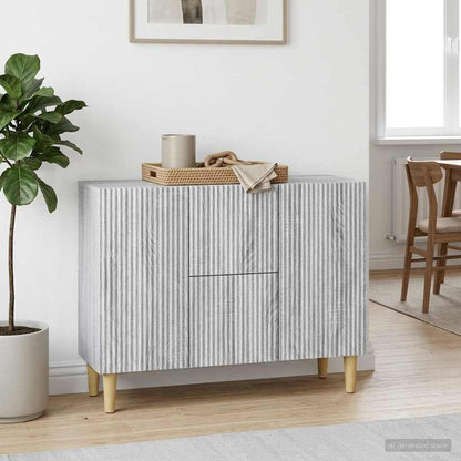Sideboard Grey Sonoma 89 x 34.5 x 60 cm Engineered Wood