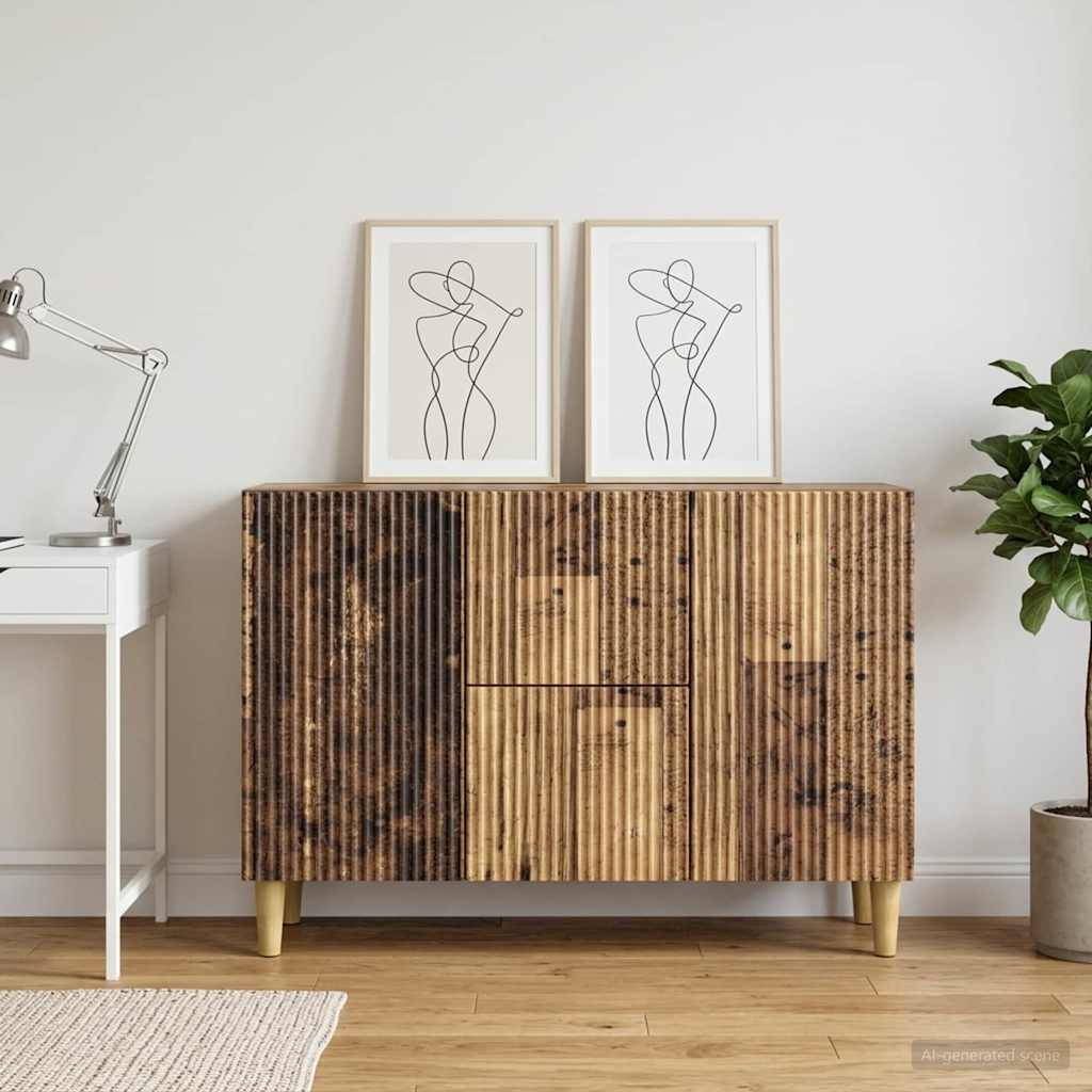 Sideboard Old Wood 89 x 34.5 x 60 cm Engineered Wood