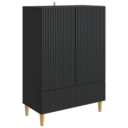 Sideboard with Drawer Black 66 x 34.5 x 95 cm Engineered Wood