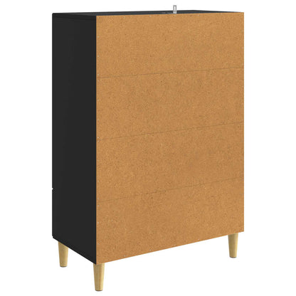 Sideboard with Drawer Black 66 x 34.5 x 95 cm Engineered Wood