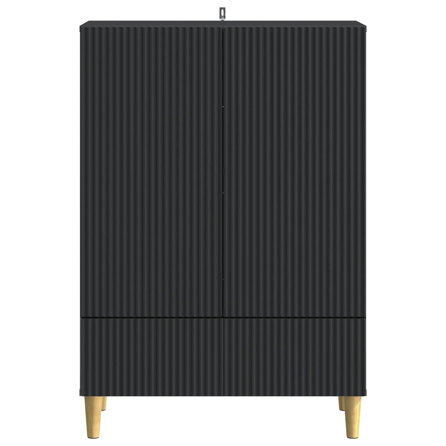 Sideboard with Drawer Black 66 x 34.5 x 95 cm Engineered Wood