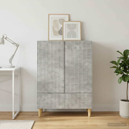 Sideboard Concrete Grey 66 x 34.5 x 95 cm Engineered Wood