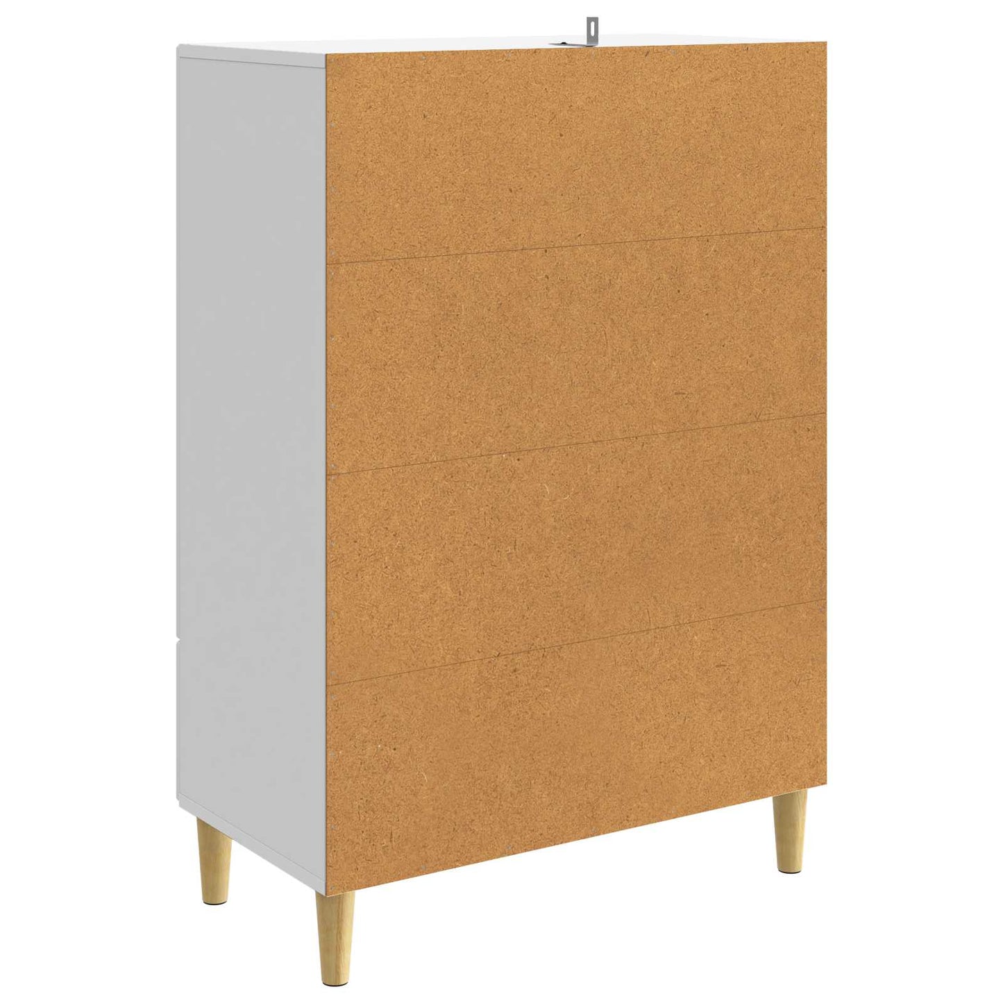 Sideboard High Gloss White 66 x 34.5 x 95 cm Engineered Wood