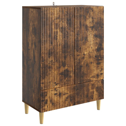 Sideboard Smoked Oak 66 x 34.5 x 95 cm Engineered Wood