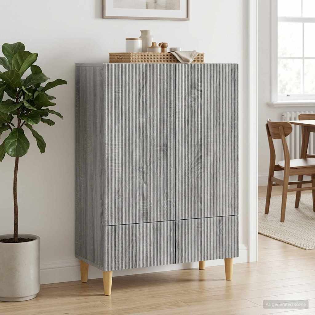 Sideboard Grey Sonoma 66 x 34.5 x 95 cm Engineered Wood