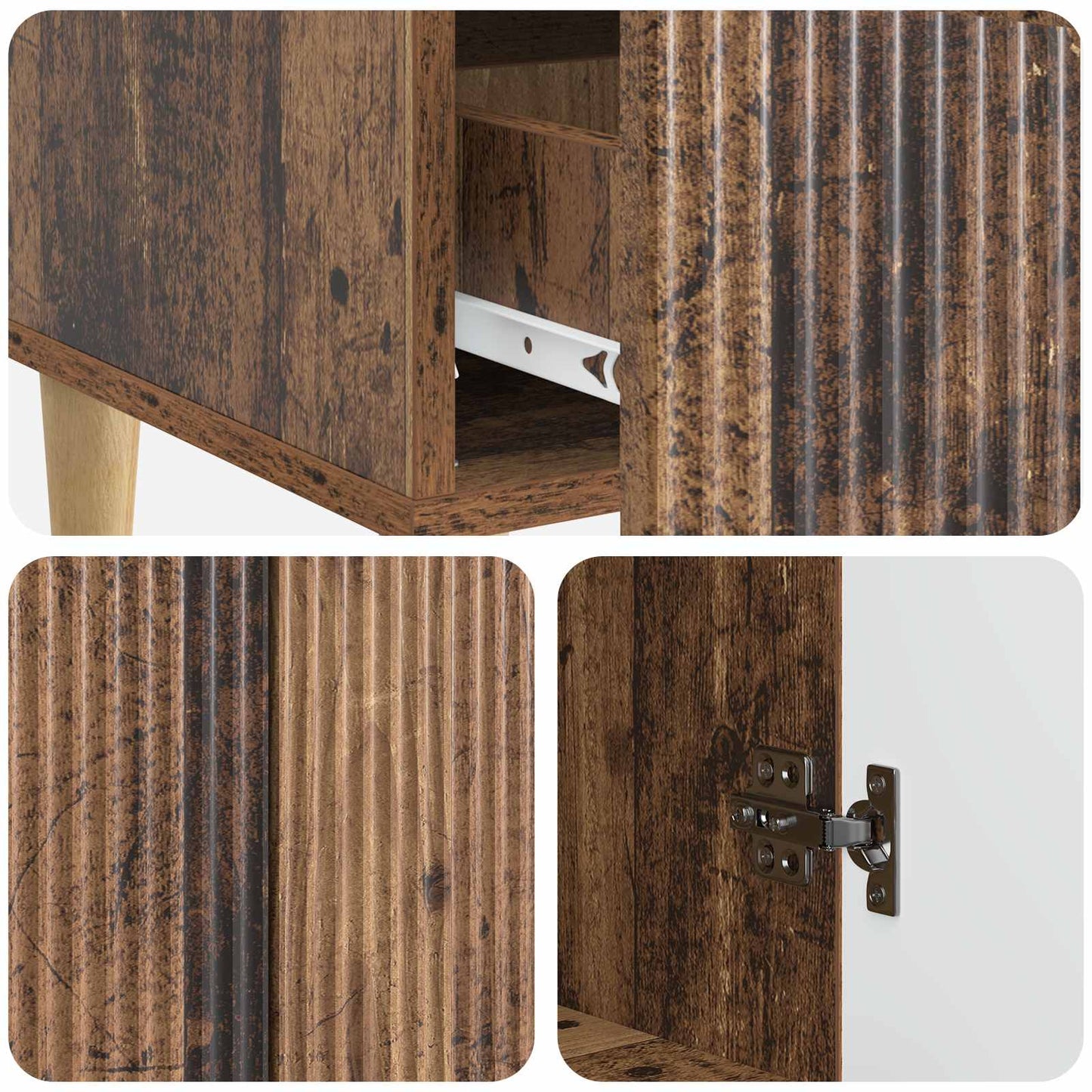Sideboard Old Wood 66 x 34.5 x 95 cm Engineered Wood