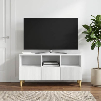 TV Cabinet with Drawer White 102 x 34.5 x 50 cm Engineered Wood