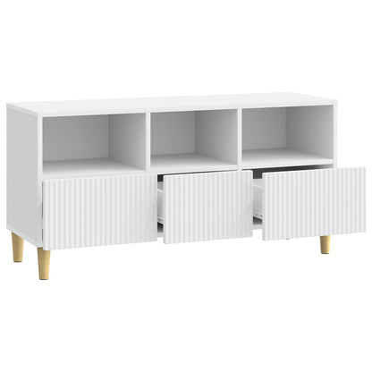 TV Cabinet with Drawer White 102 x 34.5 x 50 cm Engineered Wood