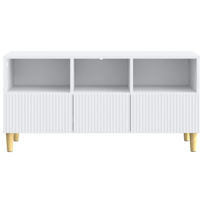 TV Cabinet with Drawer White 102 x 34.5 x 50 cm Engineered Wood