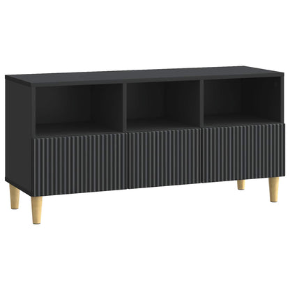 TV Cabinet with Drawer Black 102 x 34.5 x 50 cm Engineered Wood